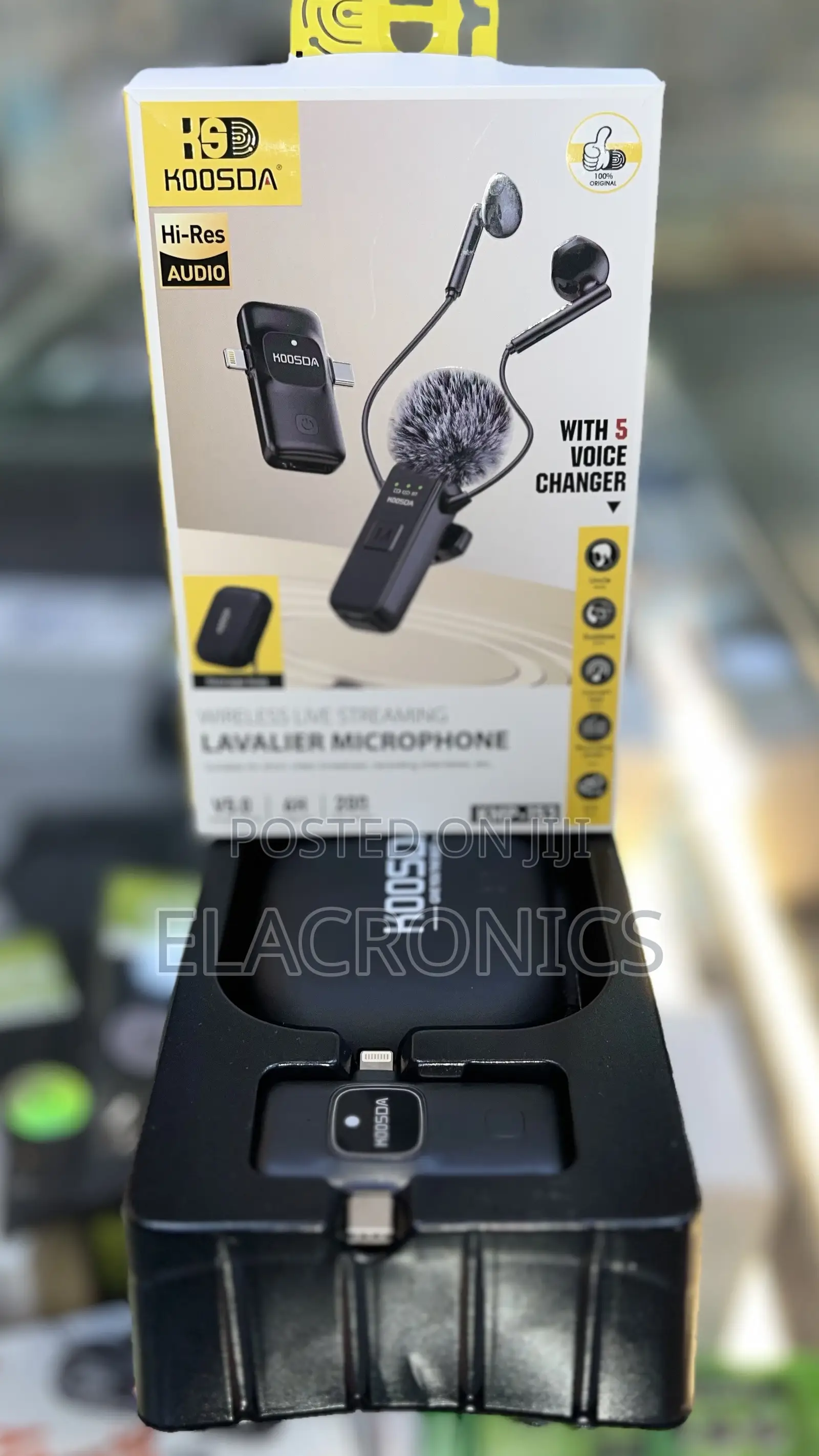 Koosda Wireless Lavalier Mic With Voice Changer