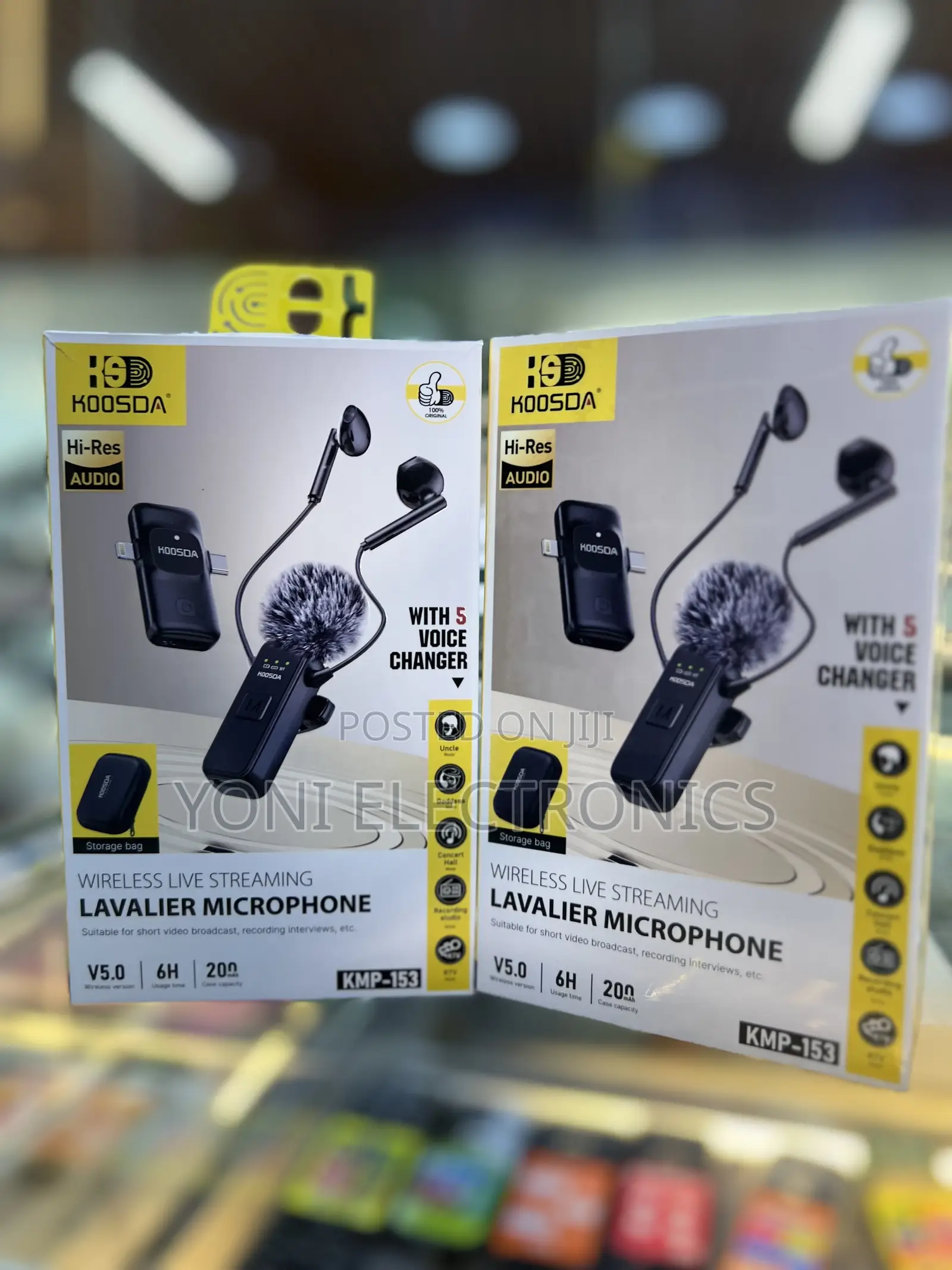 KOOSDA KMP-153 Wireless Live Streaming Lavalier Microphone