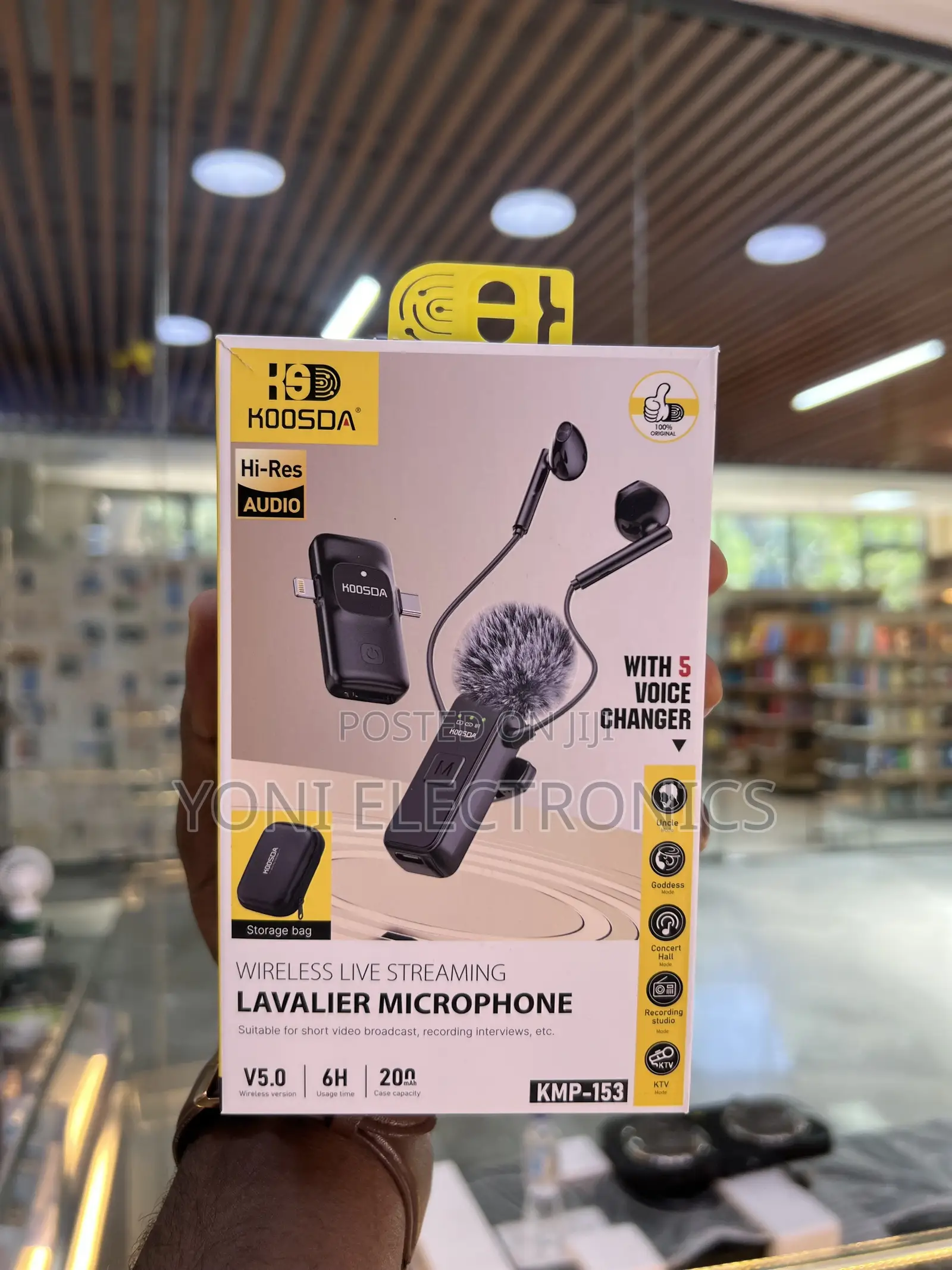 KOOSDA KMP-153 Wireless Live Streaming Lavalier Microphone