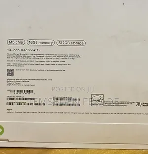 New Laptop Apple MacBook Air 2026 M5 16GB Apple M5 SSD 512GB