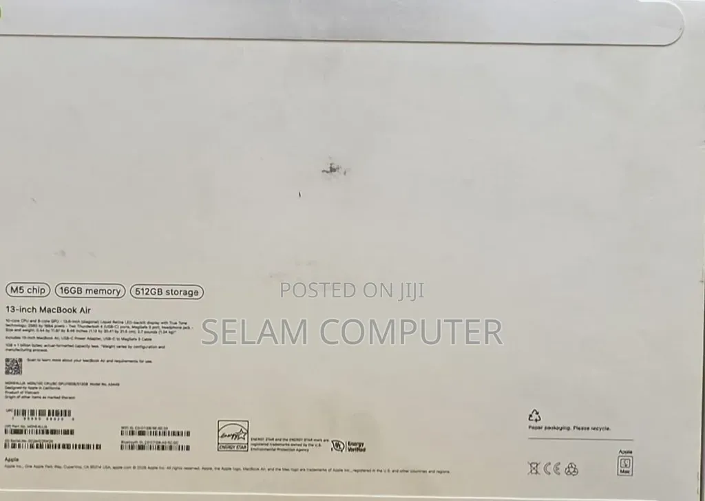 New Laptop Apple MacBook Pro 2026 M5 Pro 16GB Intel Core i7 SSD 512GB