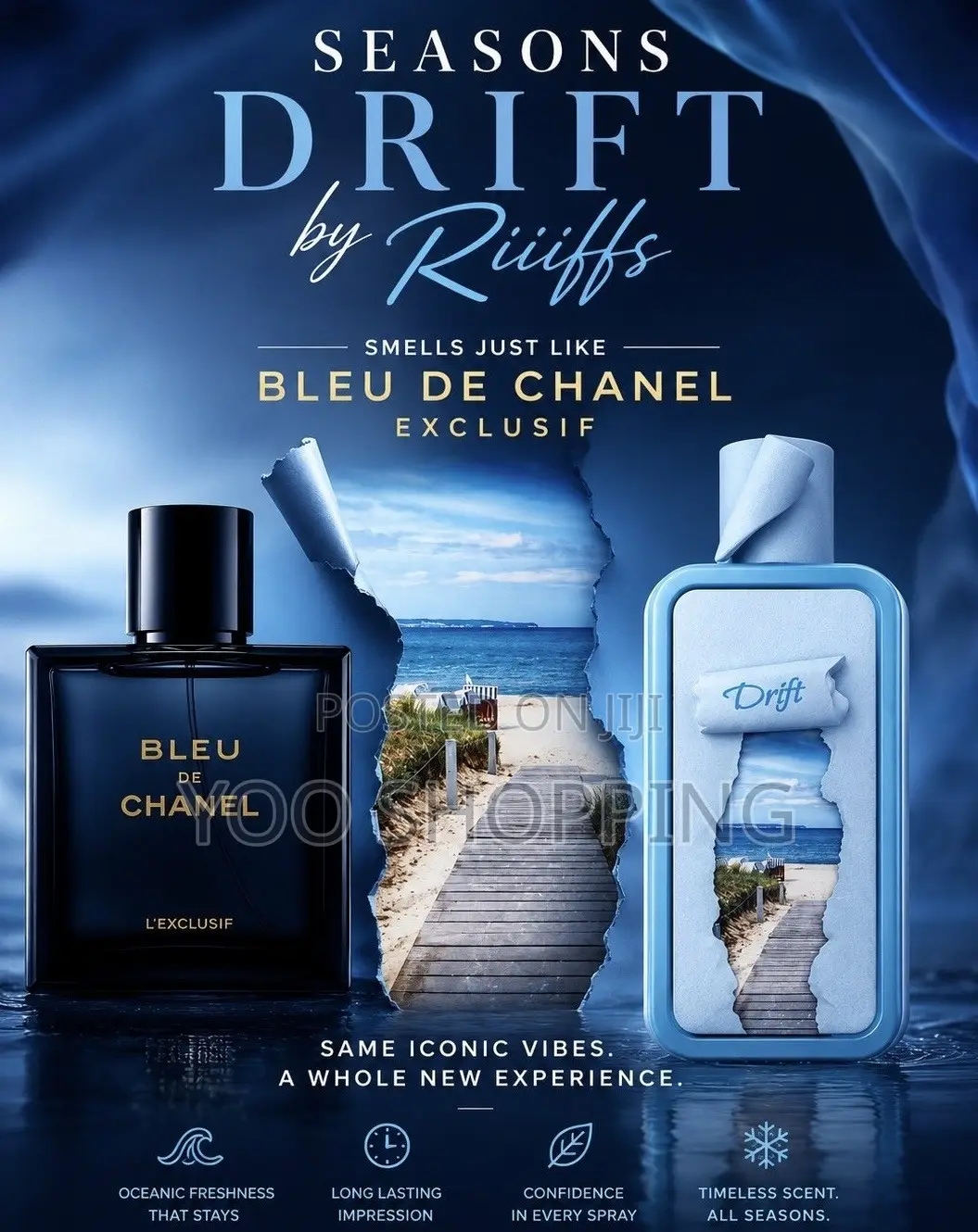 RIFFS SEASONS RIFFS Perfume for Him(Blue De Chanel Dupe)