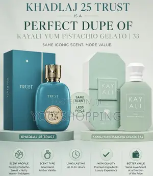 Khadlaj Trust Perfume for Women(dupe of Kayali Yum Pistachio)