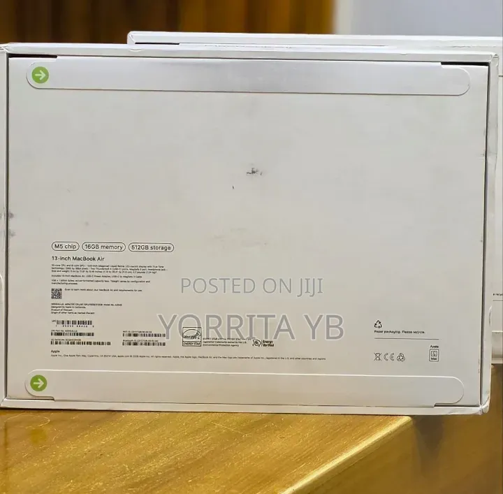 New Laptop Apple MacBook Air 2026 M5 16GB Apple M5 SSD 512GB