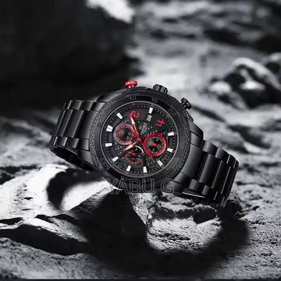 Naviforce Black Red for Men's Watch