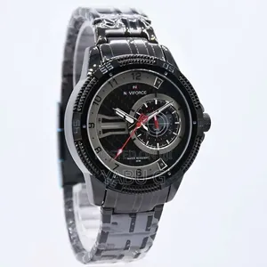 Black Stainless Steel Naviforce Men's Wristwatch