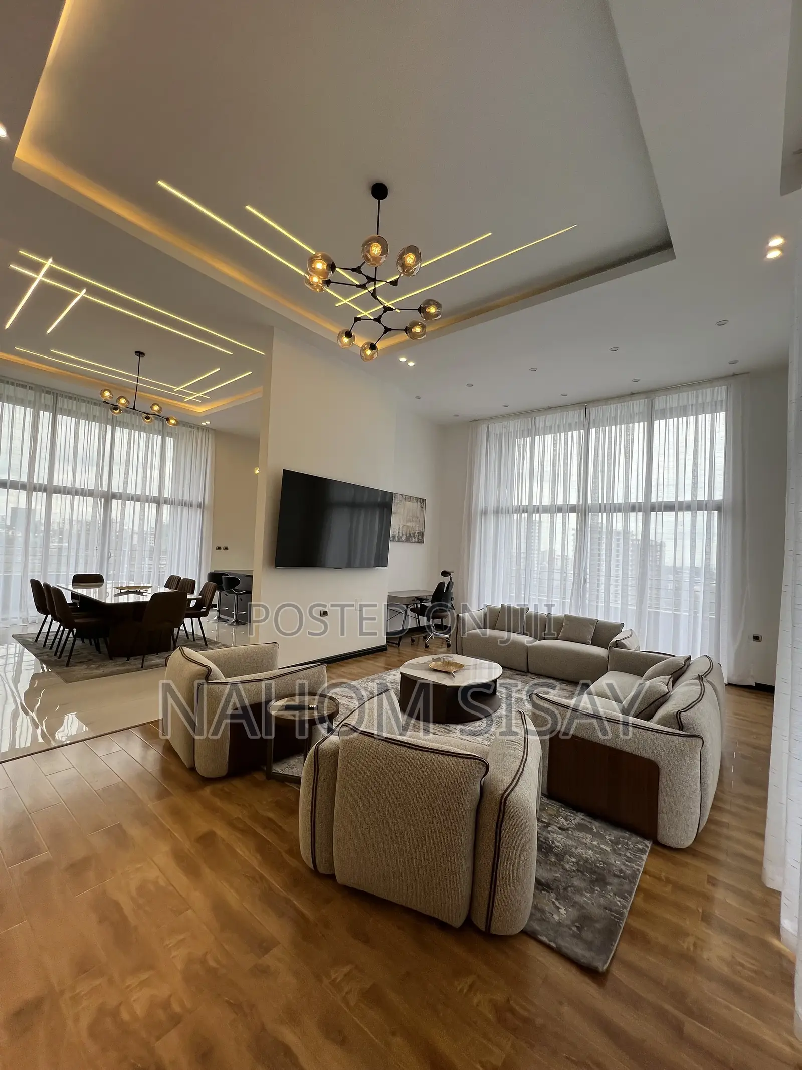 Furnished 4bdrm Penthouse in House Review, Bole for rent