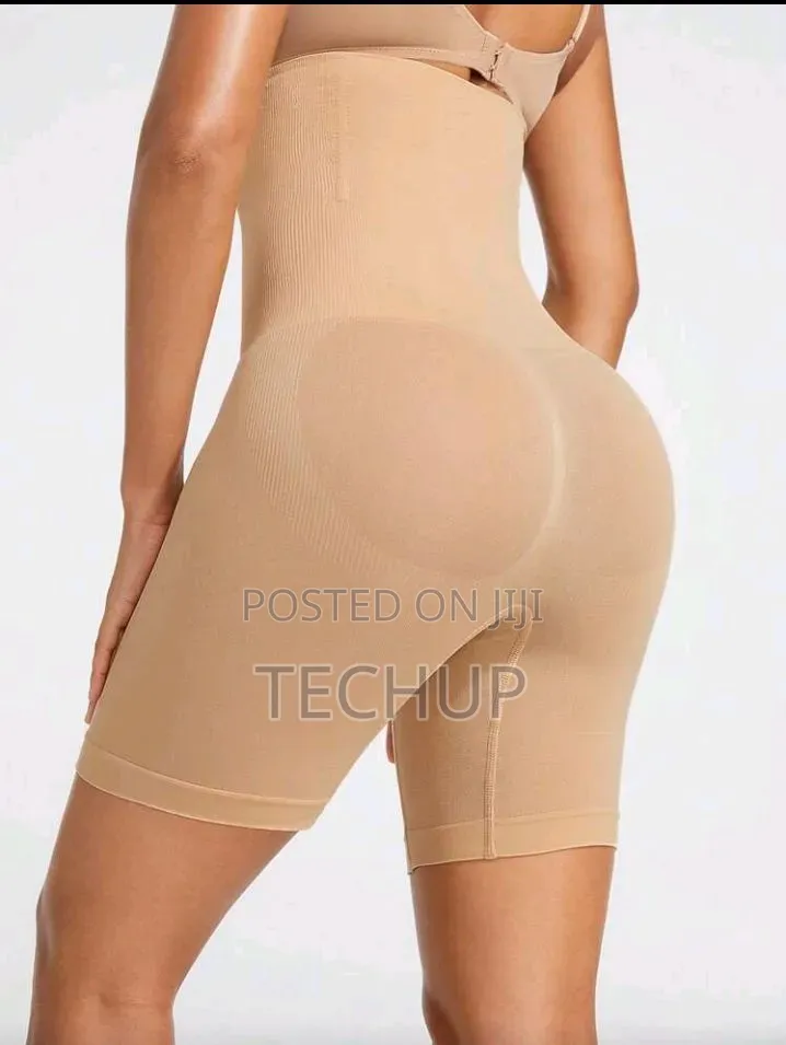 Solid High Waist Shape Wear Shorts