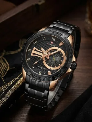 NAVIFORCE Black Stainless Steel Chronograph Watch