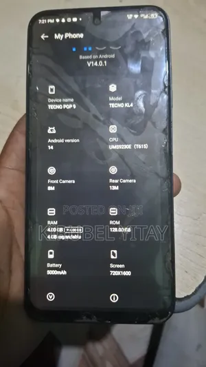 Tecno Pop 9 128 GB Bronze