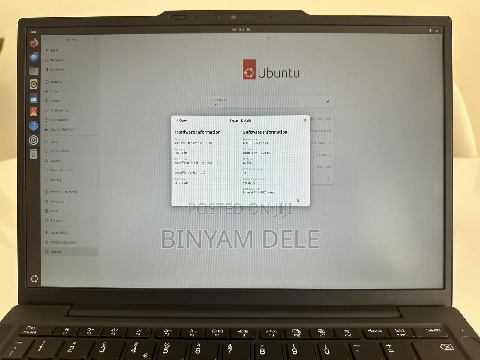 New Laptop Lenovo 16GB Intel Core Ultra 5 SSD 512GB