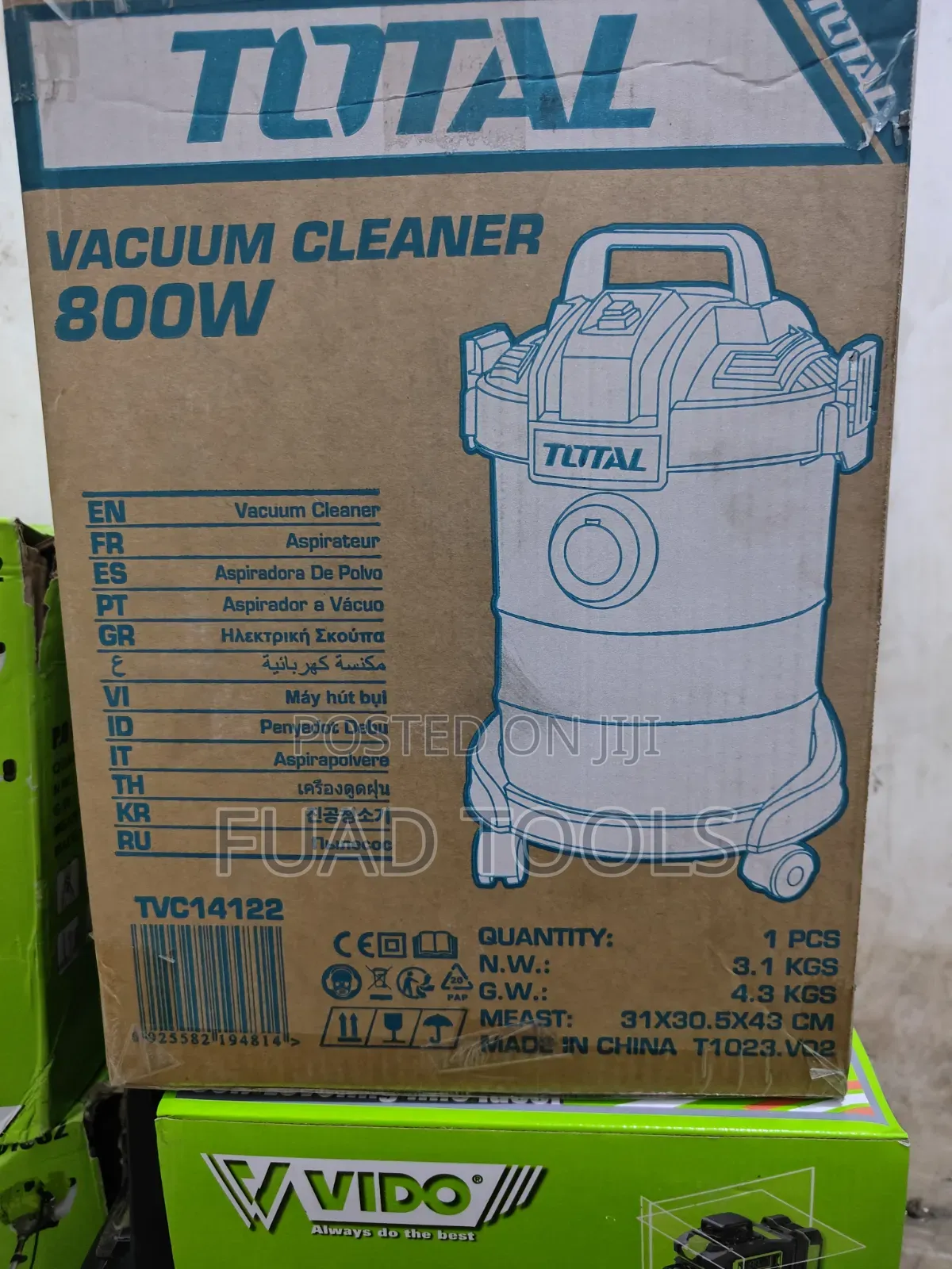 Total Vacuum Cleaner 800w 12L