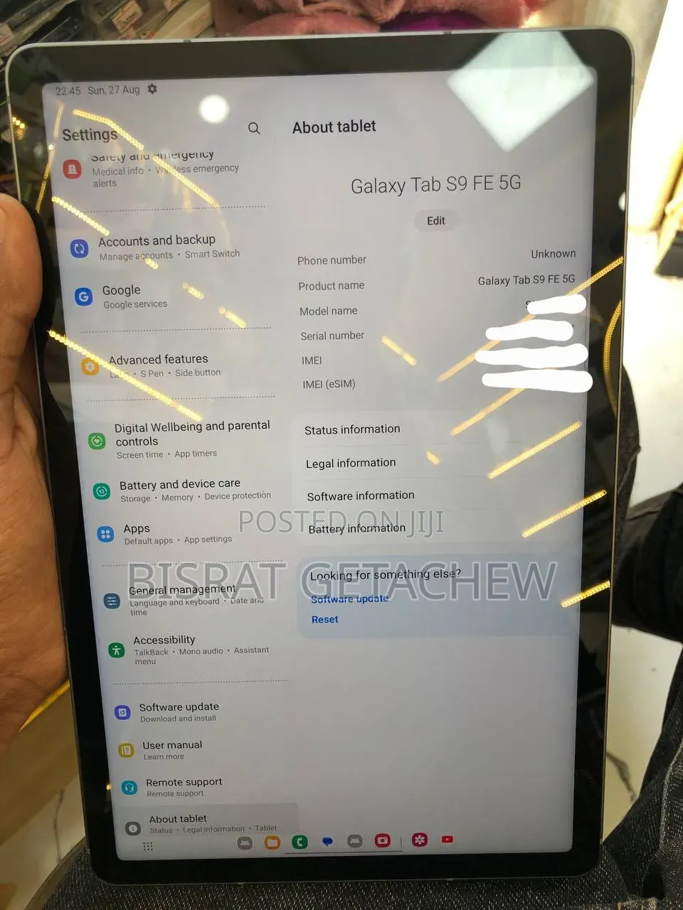 New Samsung Galaxy Tab S9 FE 256 GB Black