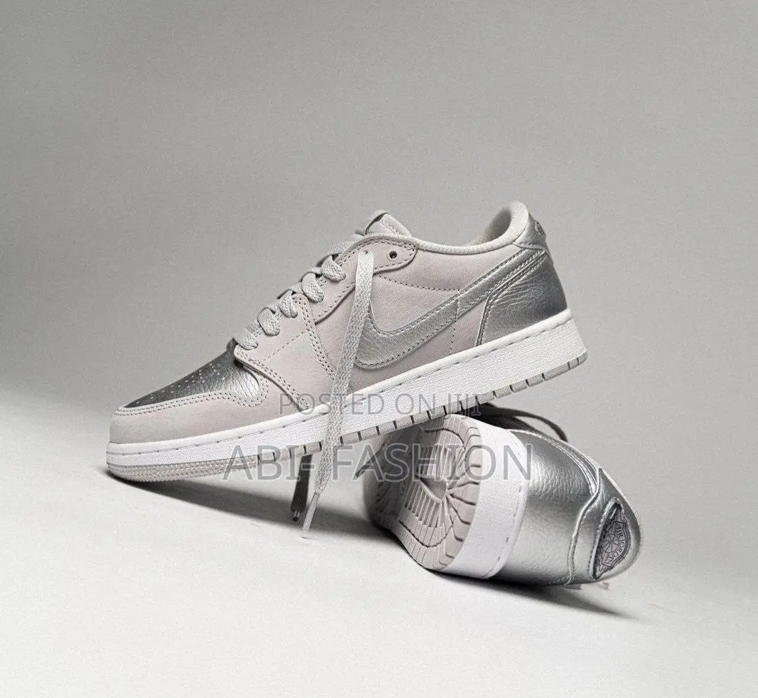 Nike Air Jordan 1 Low Silver | New Arrival | Sizes: 40, 41, 42, 43, 44