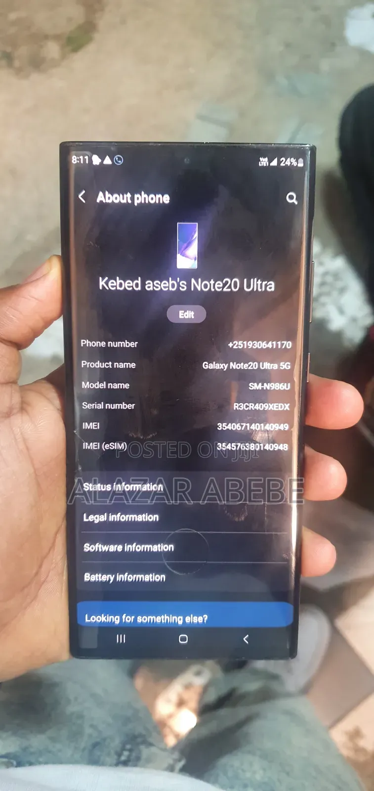 Samsung Galaxy Note 20 Ultra 128 GB Black