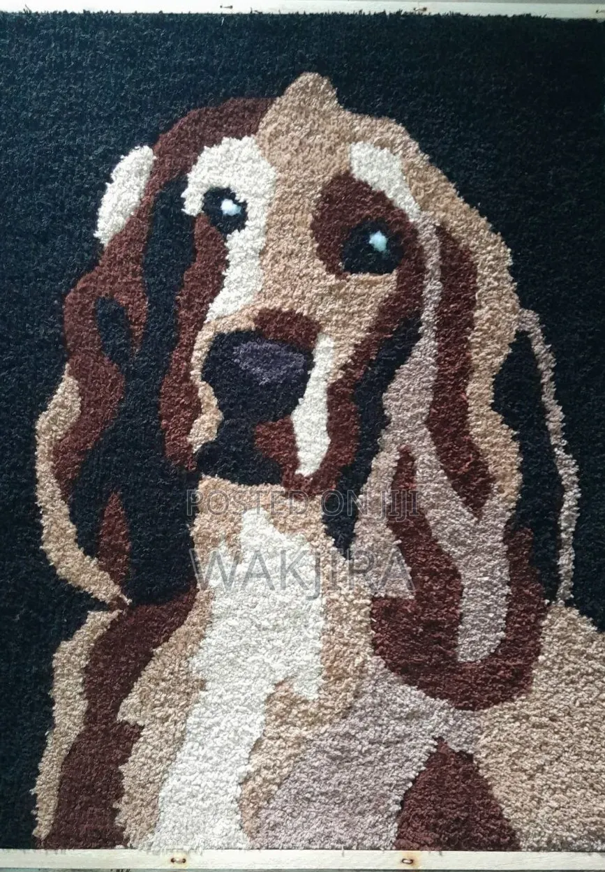 Beautiful Handmade Dog Portrait Rug