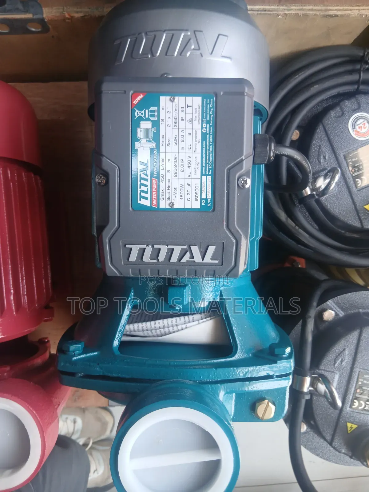 Total Peripheral Water Pump (Model TWP) With a 2.0 HP (1500W)