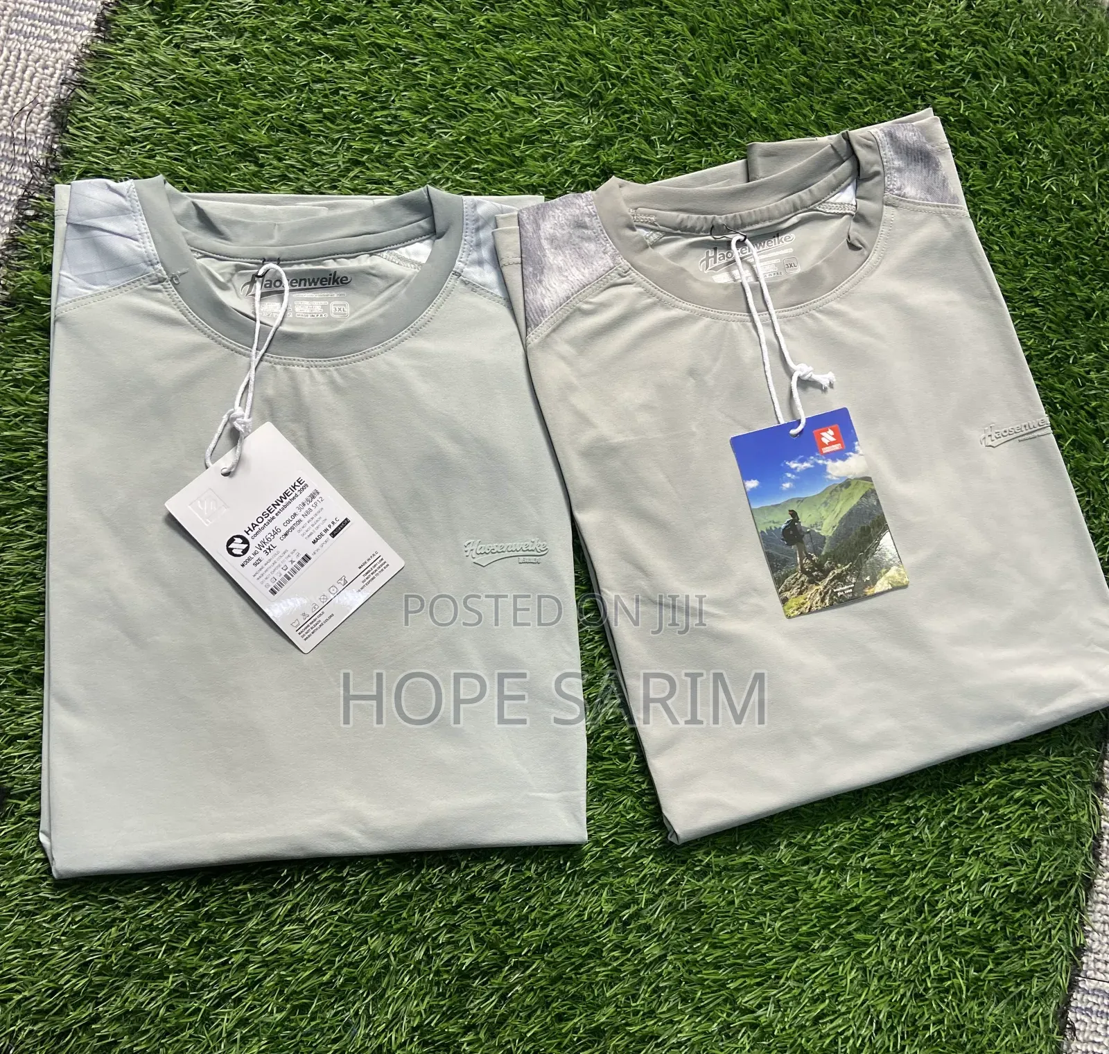ኦሪጅናል HAOSENWEIKE ፕሪሚየም ድራይ-ፊት (Ice Silk) ቲሸርት