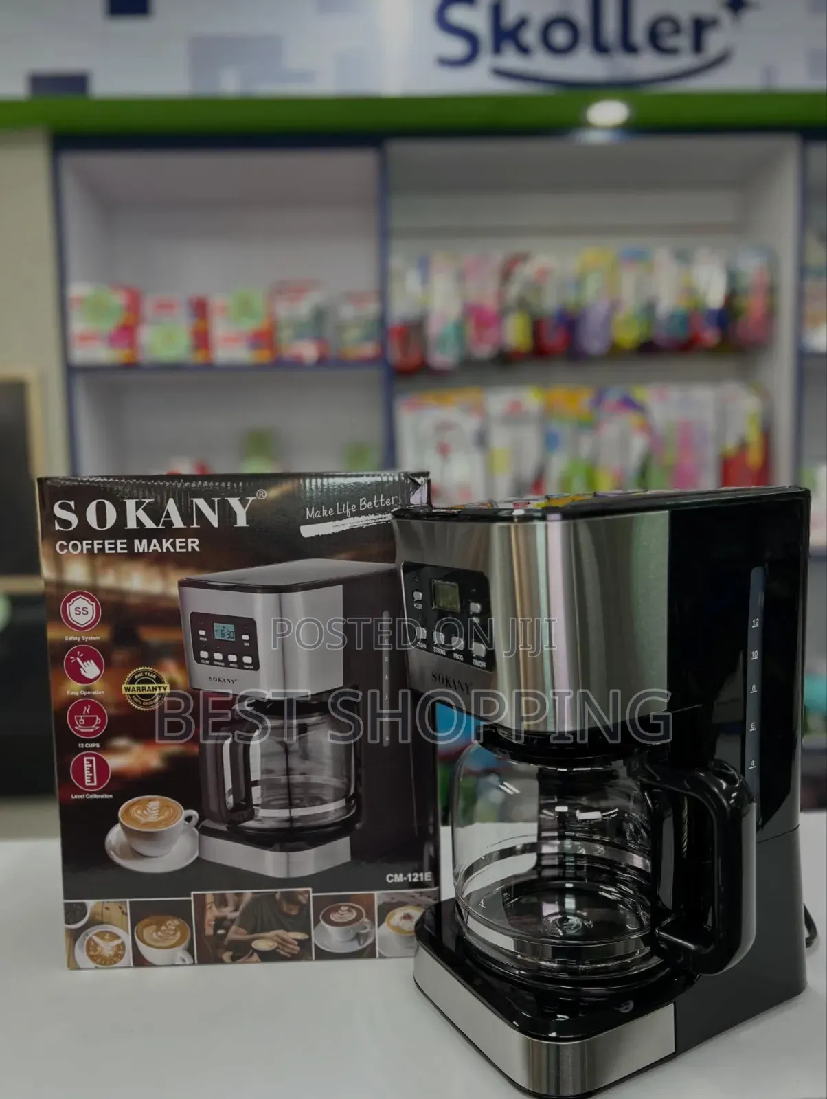 Sokany Semi Digital Coffee 12 Cup Maker With Timer