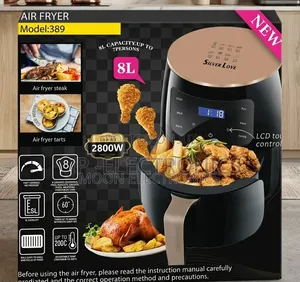 Silver Love 8L Digital Air Fryer – 2800W Powerful Kitchen Appliance