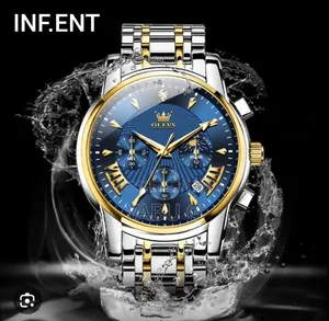 OLEVS Mens Watches Original Luxury Diamond Moon Phase