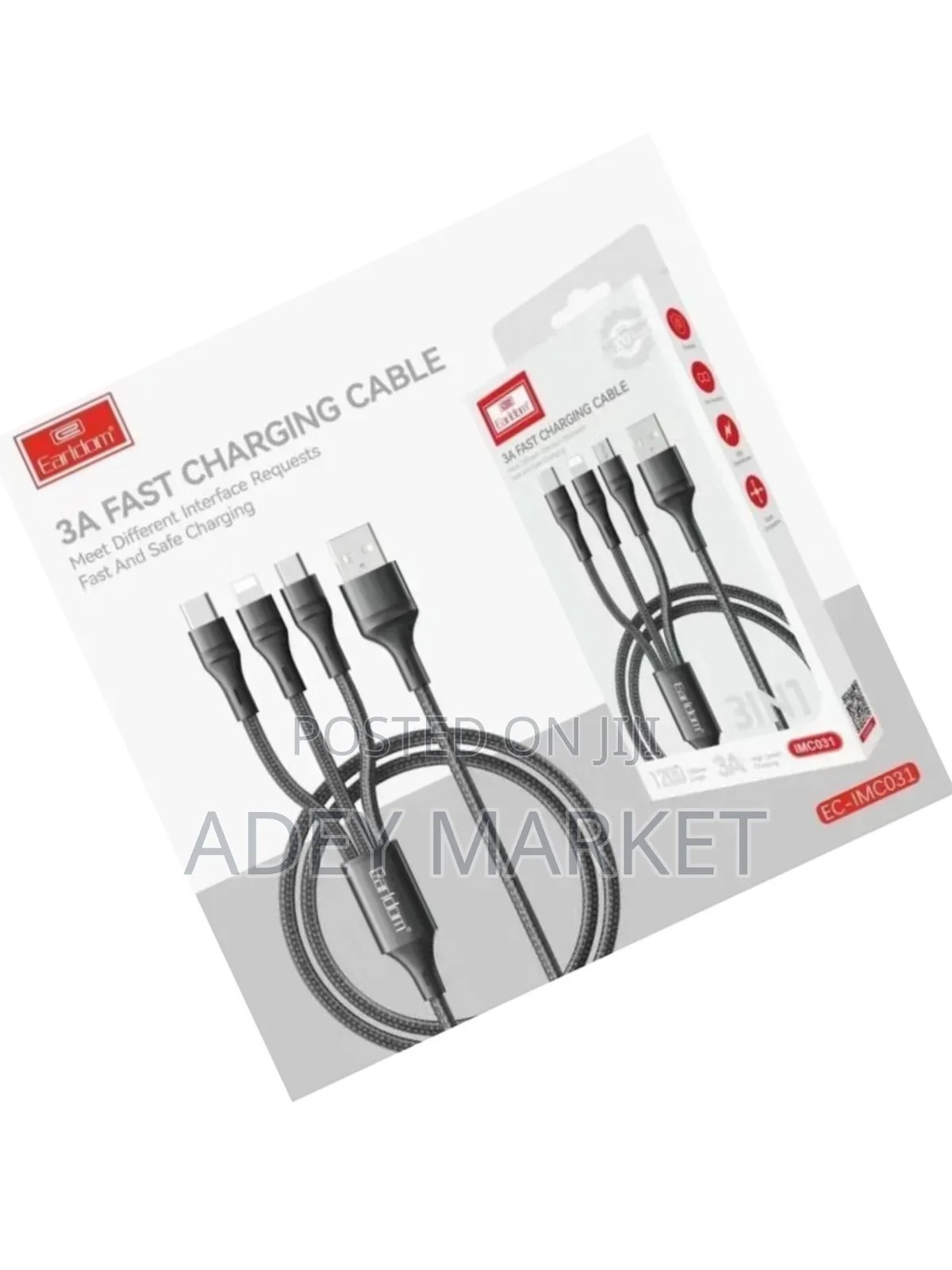 .3-in-1 Fast Charging Cable Multi-Connector.