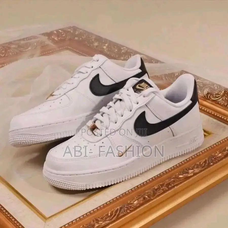 Nike Air Force 1 White Black Women | New Arrival | Sizes 36–40
