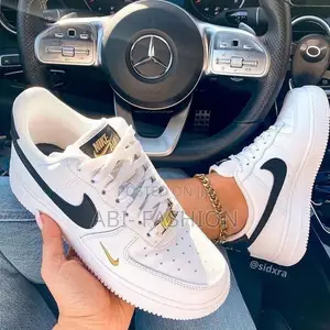 Nike Air Force 1 White Black Women | New Arrival | Sizes 36–40