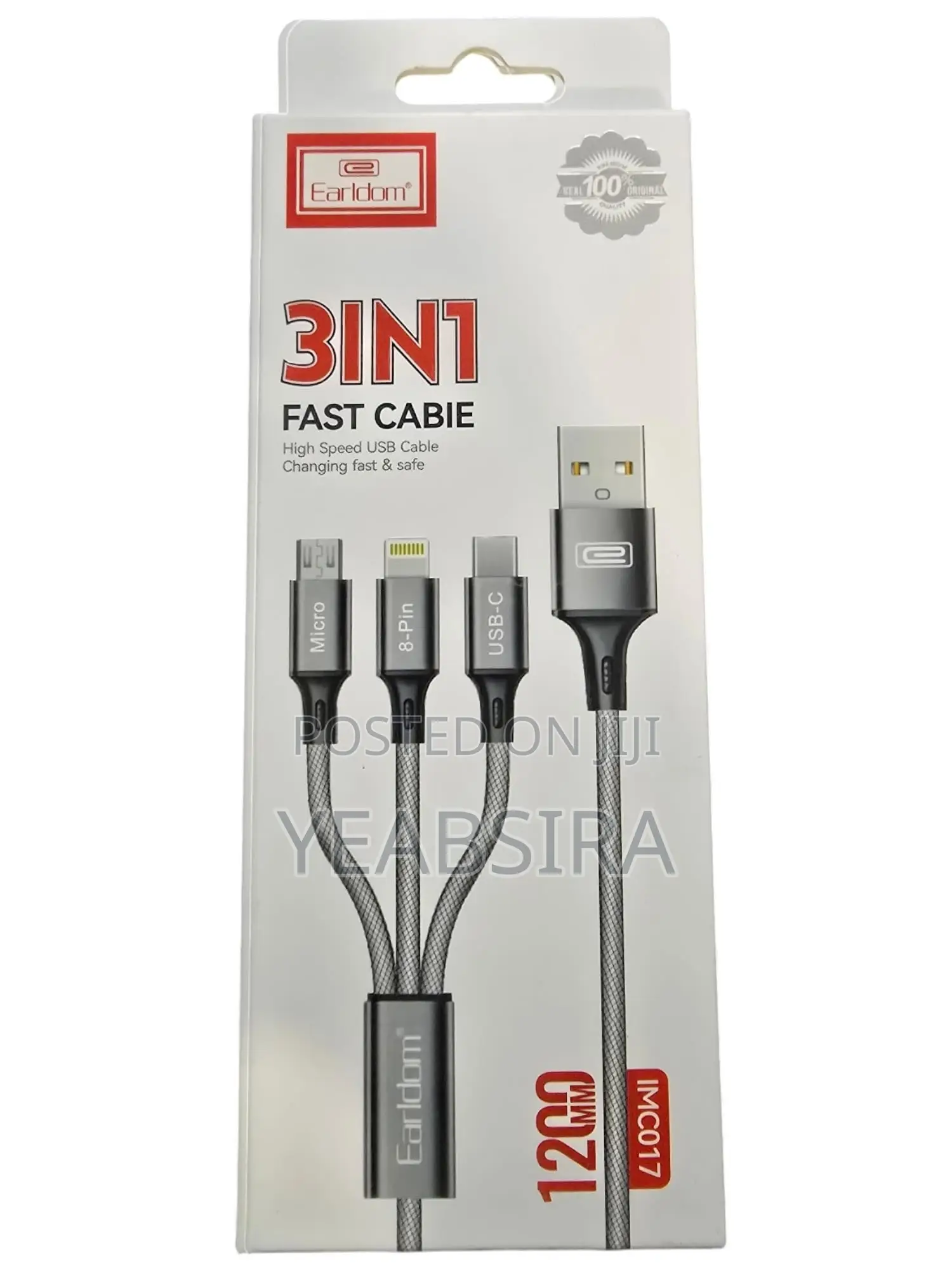 One Cable, Three Connectors