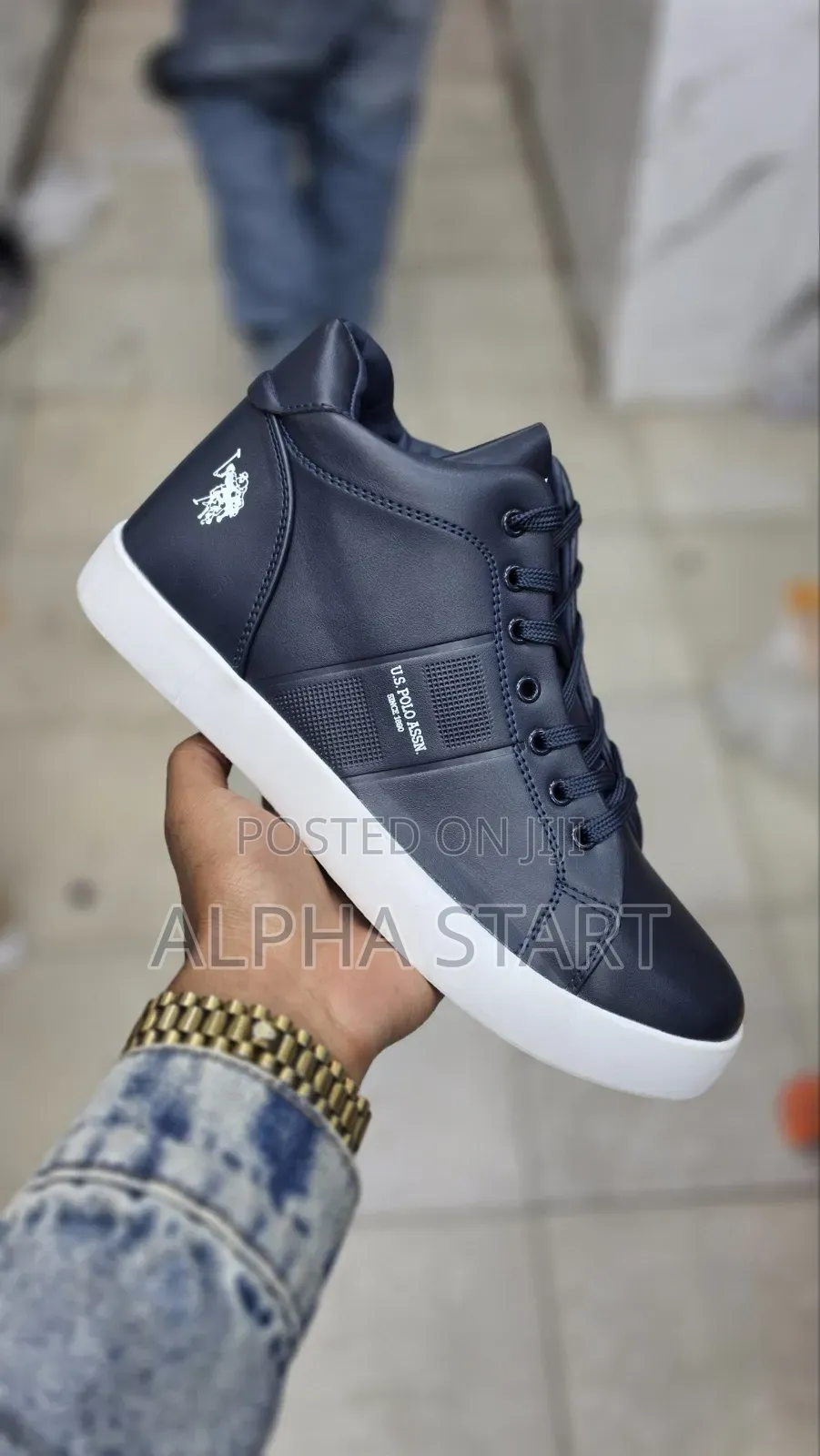 Polo Black &White Brwin High Master Quality Boots Shoes for Man's