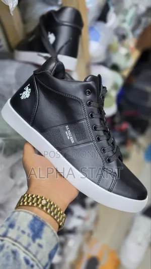 Polo Black &White Brwin High Master Quality Boots Shoes for Man's
