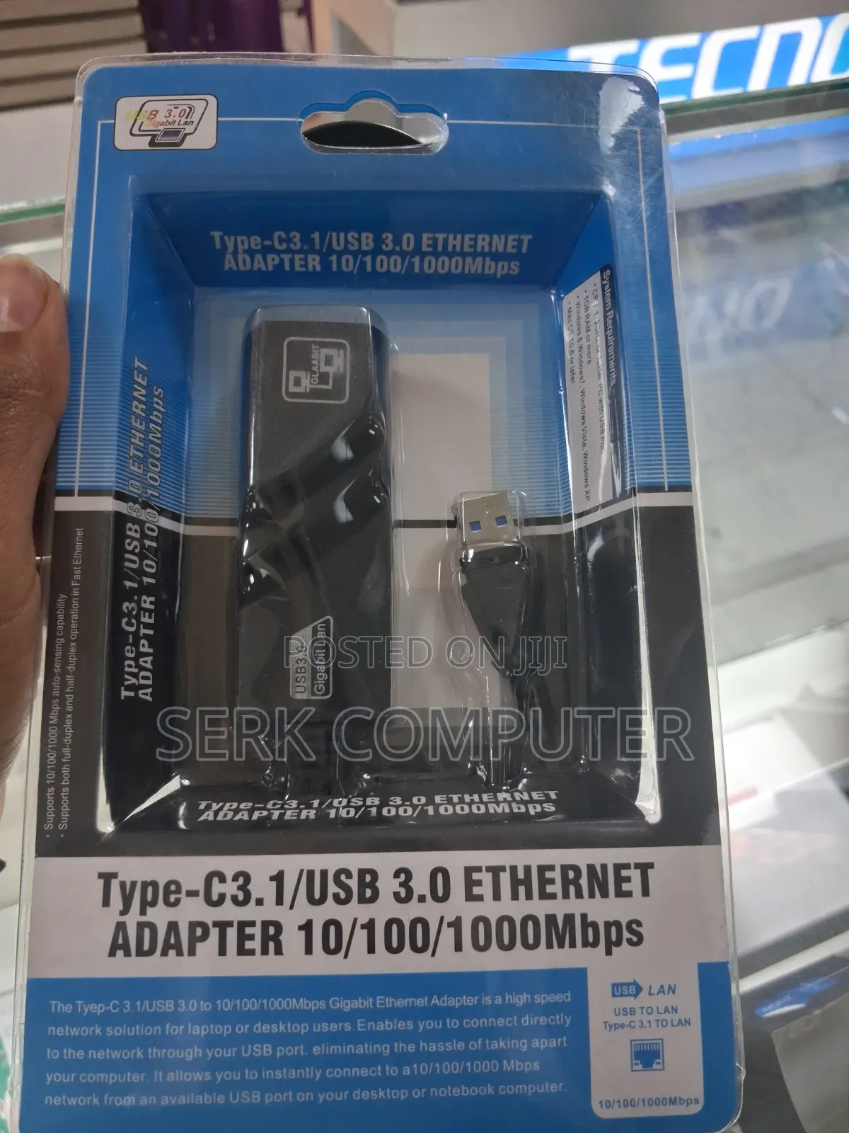 USB 3.0 / Type-C Gigabit Ethernet Adapter: