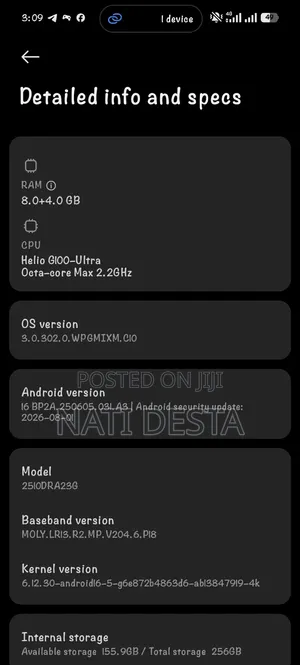 Xiaomi Redmi Note 15 256 GB Black