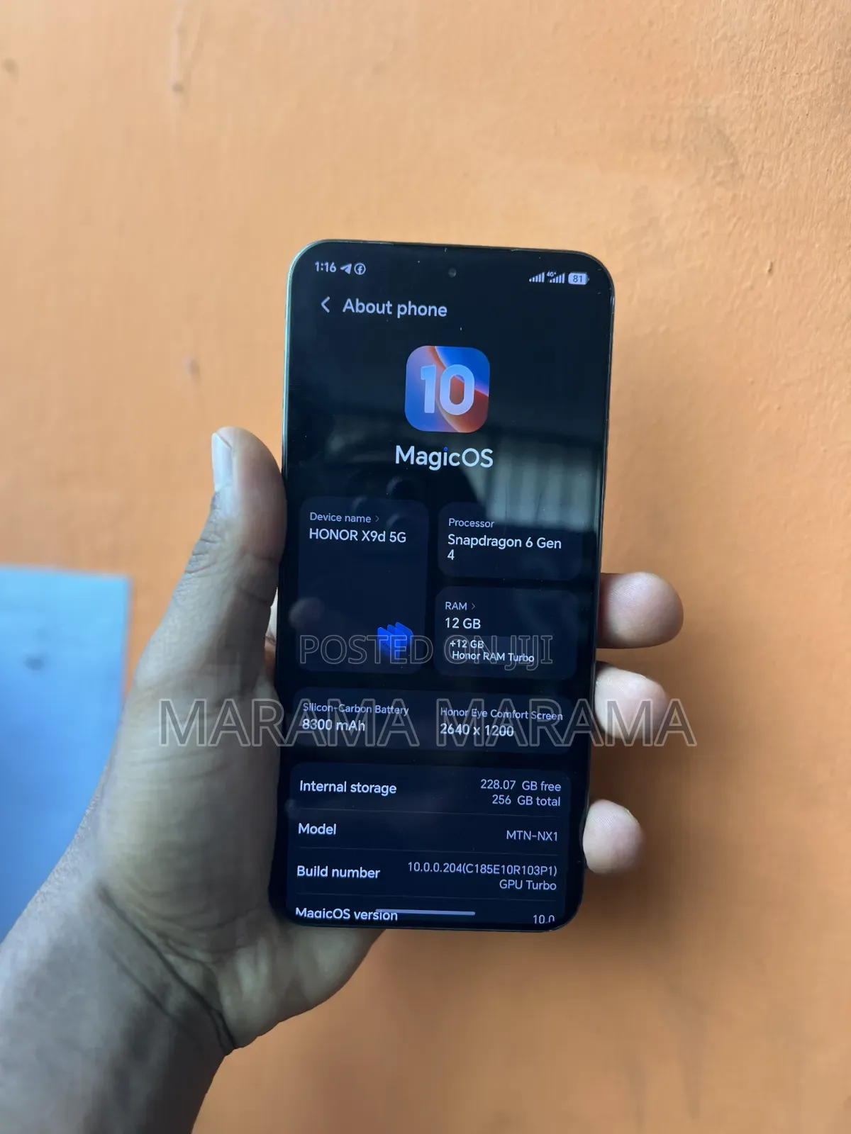 Honor X9d 256 GB Black