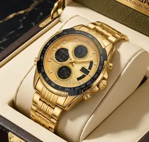 Follga Black and Gold Watch