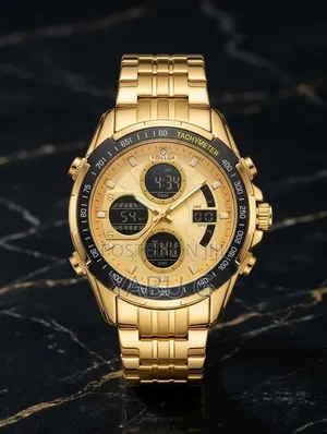 Follga Black and Gold Watch