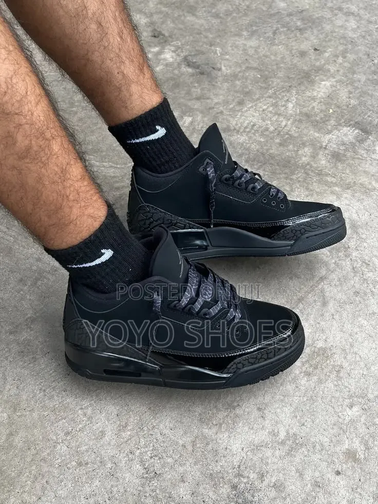 Air Jordan 3 Black Cat Women's Fashion Sneaker