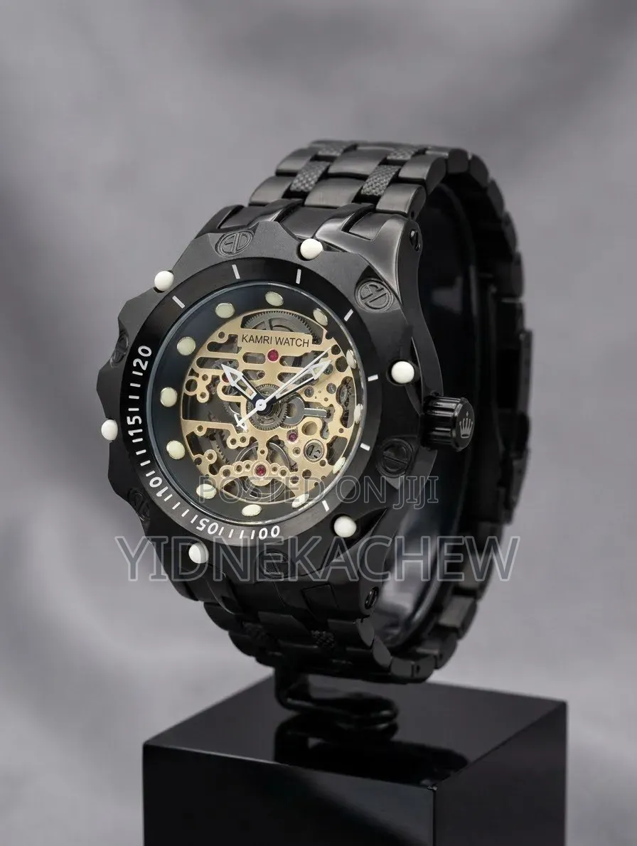 Kamri Men's Skeleton-Style Watch