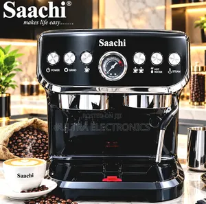 Saachi 19-Bar Espresso Machine With Integrated Conical Burr Grinder
