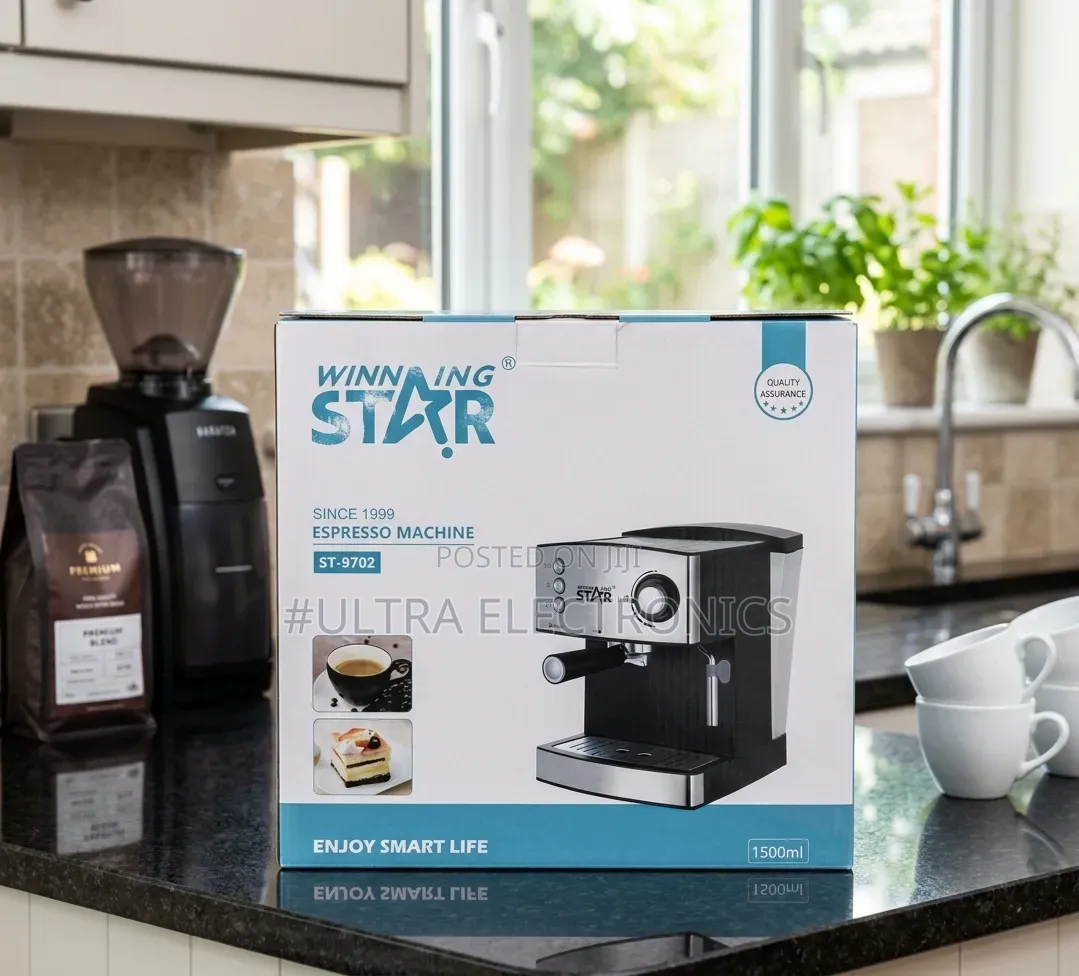 Winning Star 20-Bar Espresso Coffee Machine 
 Rich Coffee