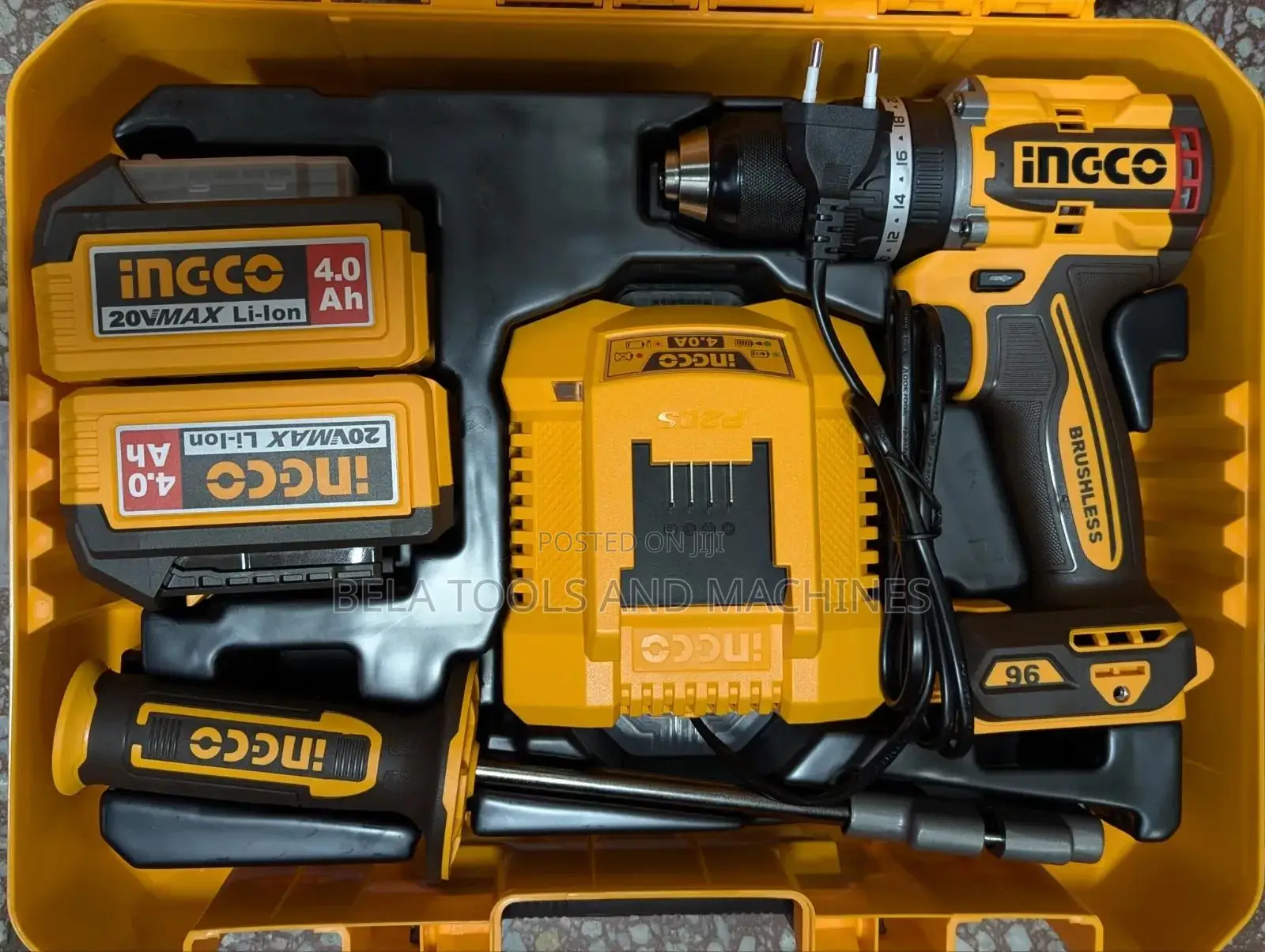 Ingco 96nm Cordless Chargeable Drill 20v 4Am Big Brushless Drill