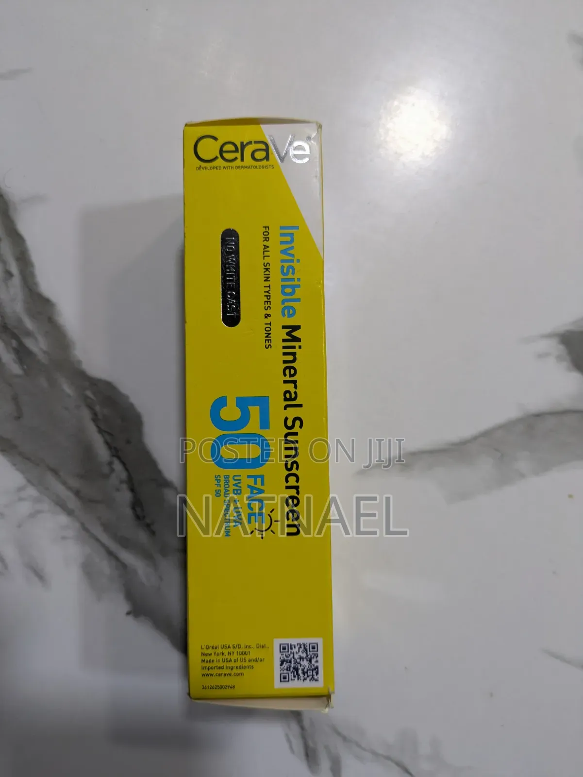 CeraVe Invisible Mineral Sunscreen SPF50 Face Lotion Titanium Dioxide