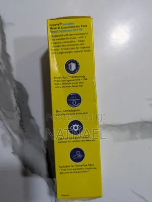 CeraVe Invisible Mineral Sunscreen SPF50 Face Lotion Titanium Dioxide