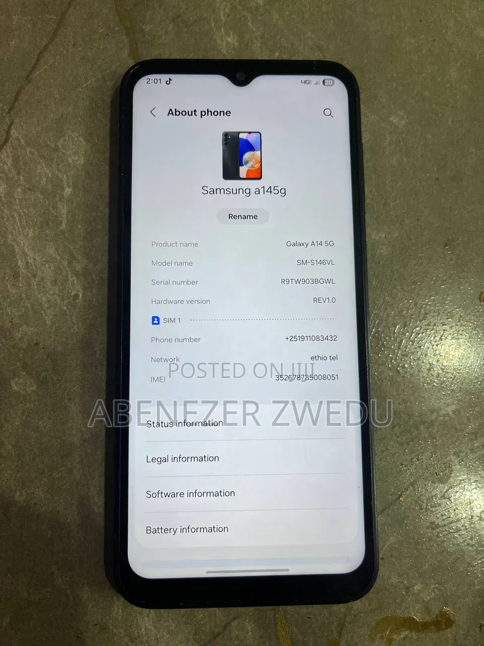 Samsung Galaxy A14 5G 64 GB Black