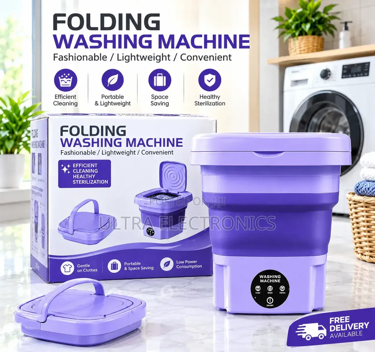 Folding Washing Machine 
 Perfect for Small Homes, Apartments