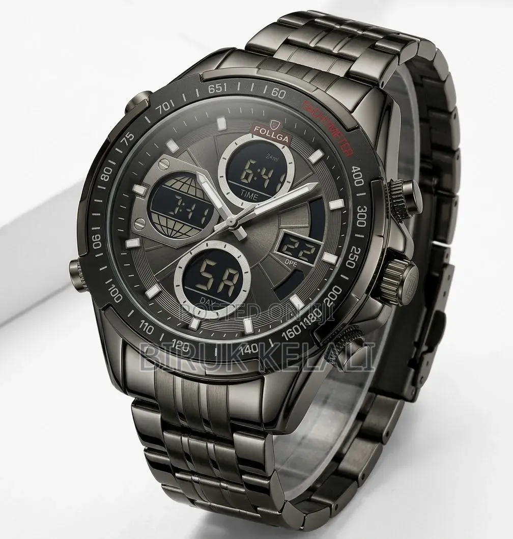 Dual-Display Sports Chronograph Watch