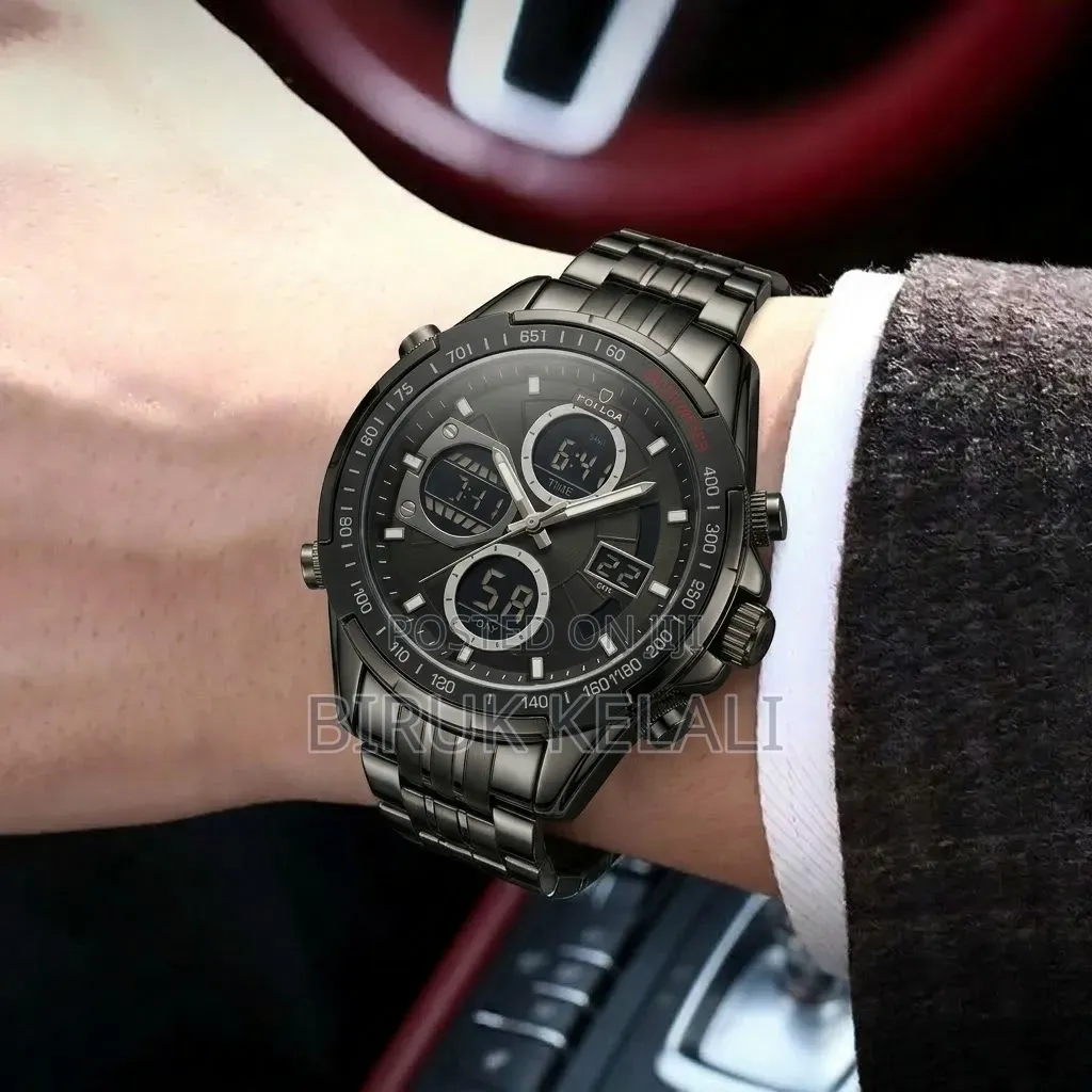 Dual-Display Sports Chronograph Watch