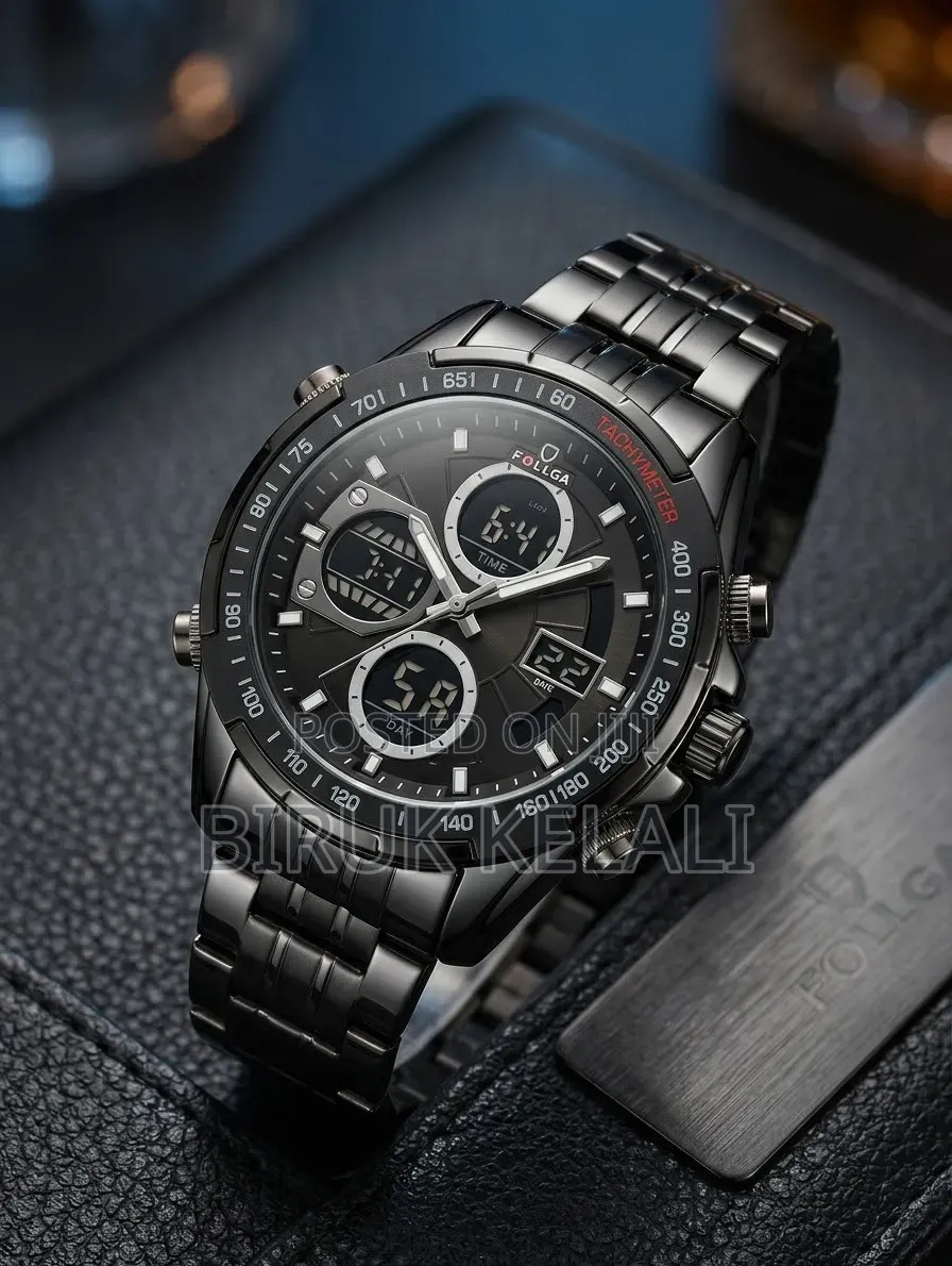 Dual-Display Sports Chronograph Watch