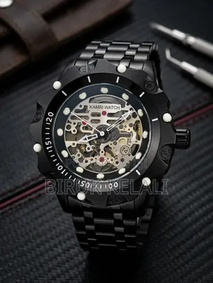 Kamri Watch for Men With a Black Stainless Steel Finish