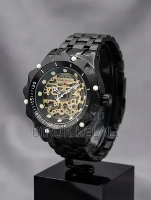 Kamri Watch for Men With a Black Stainless Steel Finish